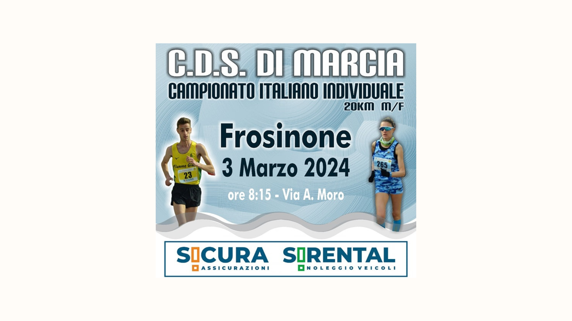 Sicura e Sirental Sponsor del Campionato Italiano di marcia 20 km 2024